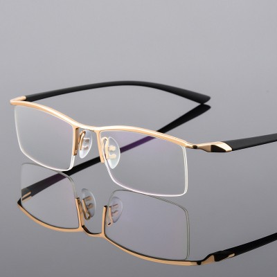 Browline Half Rim Metal Glasses Frame for Men Eyeglasses Fashion Cool Optical Eyewear Man Spectacles Prescription Frame P8190